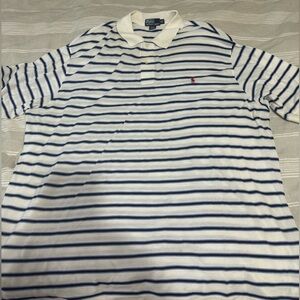 Short sleeve polo by Ralph Lauren blue and white 4xlt